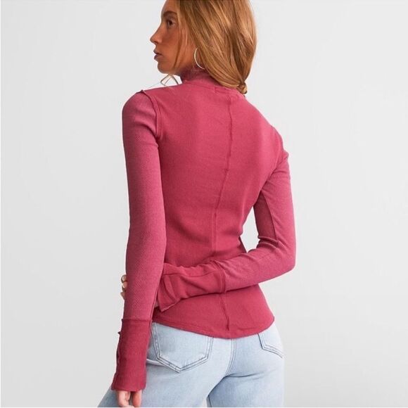 Free People Jojo Thermal Snap Long Sleeve - Picture 2 of 4